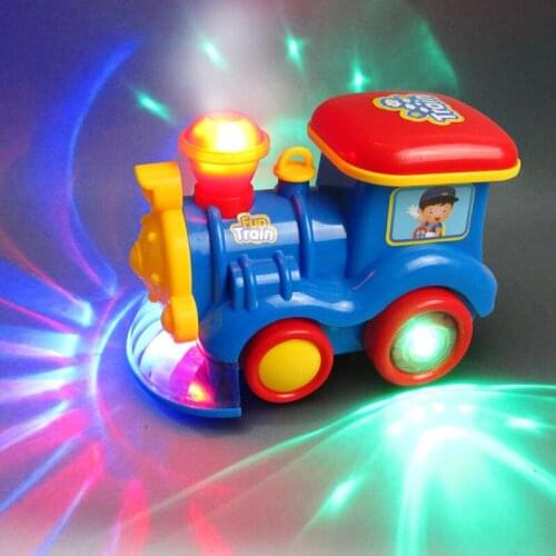 Children Electric Universal Smoke Steam Locomotive Spray Feature Light Sound Small Train Toy Kids Gift