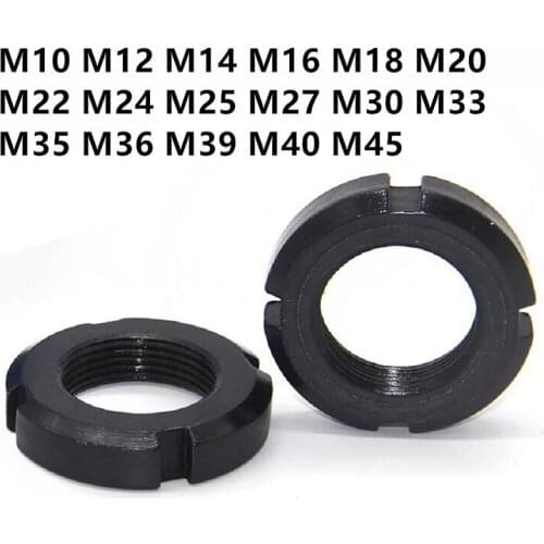 DIN981 M10 M12 M14 M16 M18 M20 M22 M24 M25 M27 M30 M33 M35 M36 M39 M40 M45 Round Nut Slotted Nut Four Slot Nut GB812