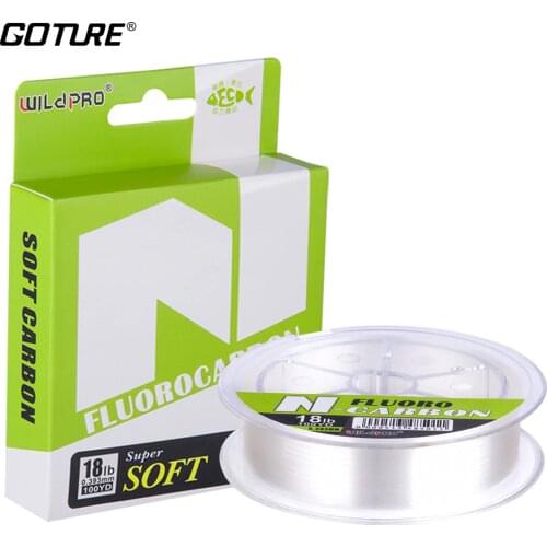 Goture 100% Fluorocarbon Fishing Line 100Yds Monofilament Leader Carbon Fiber Fly/Lure/Carp Fishing Line