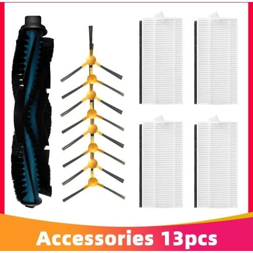 Hepa Filter Roller Brush and Spin Side Brush Accessories for Tesvor S6 Robot Vacuum Cleaner Spare Parts