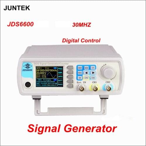 JUNTEK JDS6600-30M 30MHZ Signal Generator Dual-Channel Digital Control DDS Function Frequency Meter Arbitrary Waveform Generator