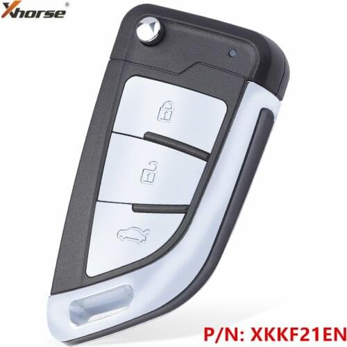 KEYECU 5PCS XHORSE UNIVERSAL KNIFE STYLE FLIP Wired Remote KEY PN: XKKF21EN for VVDI Key Tool VVDI2