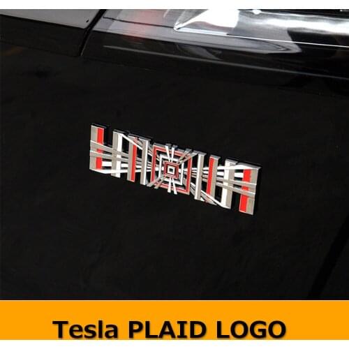 Model S Plaid Badge Tail Tag Emblem Decals Logo Sticker For Tesla Model 3 2021 Y S X Accessories