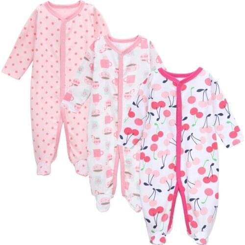 New 3pcs Mother Nest Baby Girl Rompers Long Sleeve Jumpsuit Spring Fall Winter Clothes