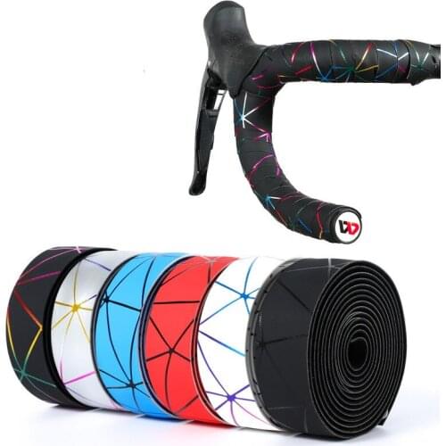 Cycling Bar Tape Riding Accessories Road Bike Racing Handlebar Strap Color Line Strap PU Non-slip Riding Handlebar Strap