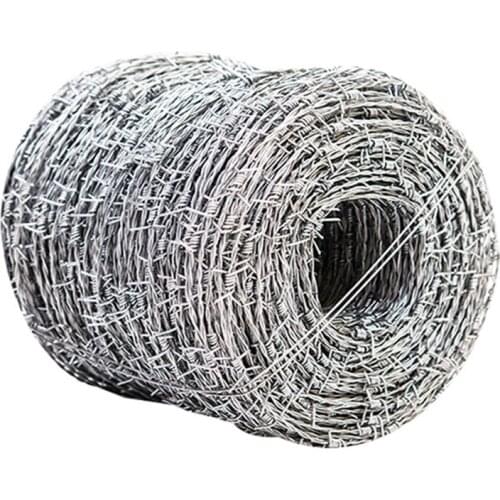 Hot selling 100m Cheap Galvanized Steel Barbed Wire Farm protective fence with low price