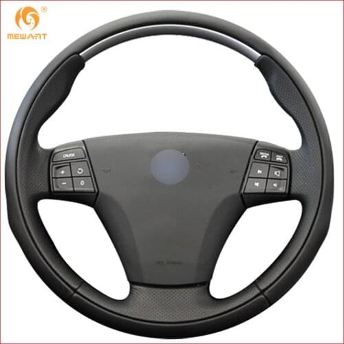 MEWANT Black Artificial Leather Car Steering Wheel Cover for Volvo C70 2008-2010 Interior Accessories Parts