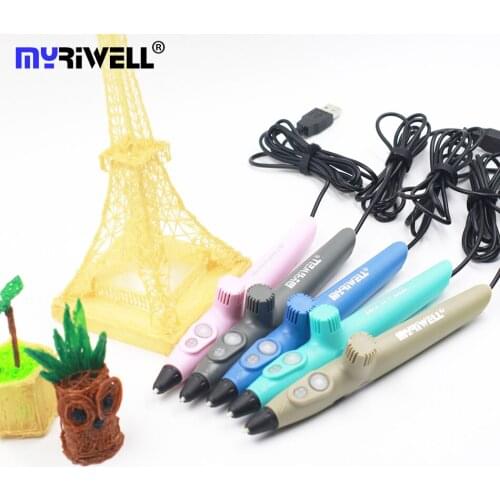 Myriwell Newest RP-200A 3D Printing Pen Using PCL Material Free Filament Low Temperature Protection for Kid Gift Toy USB 3D Pen