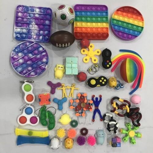 22PCS Pack Sensory Toy Set Fidget Toys Antistress Relief Autism Anxiety Anti Stress Bubble for Kids Adults