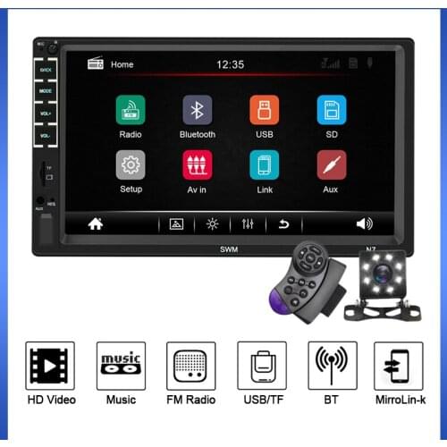 2021 New Car Video Players N7 7-inch High-definition Car BT MP5 Player Card USB Radio Supports FM Radio Steering wheel controls
