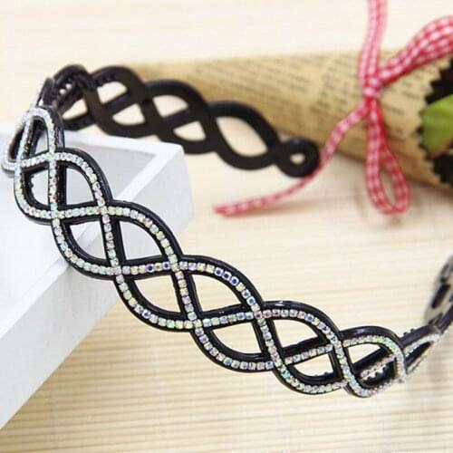 New Top Fashion Adult Twist Rhinestone Crystals Teeth Hair Hoop Hairbands For Women Girls Headwear Headbands Hair Accessories
