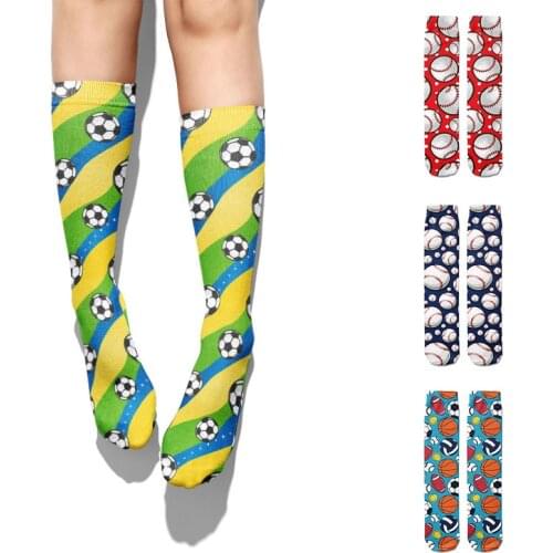 New Fashion Harajuku Kawaii Socks Man Funny Ball Print Casual skateboard Socks Cotton Hip Hop Unisex Happy Funny skarpety