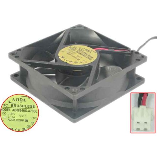 ADDA AD0824HS-A70GL Server Cooling fan DC 24V 0.16A 80x80x25mm 2-wire