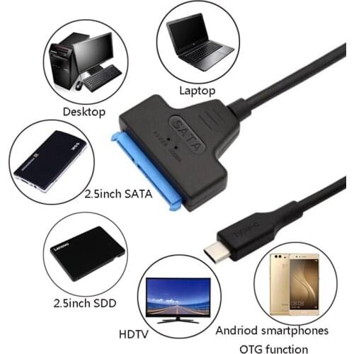 SATA to USB 3.1 Cable Adapter USB Type C SATA Converter for 2.5'' HDD/SSD