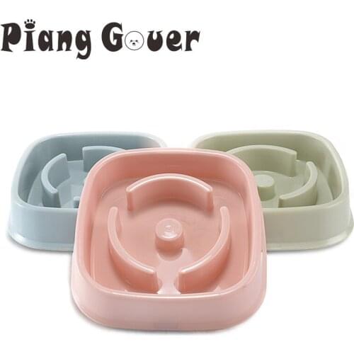 PP Avoid Choking Slow Eat Pet Bowls Cat Slow Food Water Dog Bowl To Protect The Stomach
