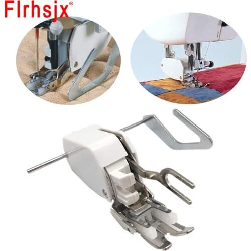 Even Feed Walking Presser Foot with Quilt Guide for Quilting Stitching Thick Fabric Sewing for Domestic Low Shank Sewing Machine