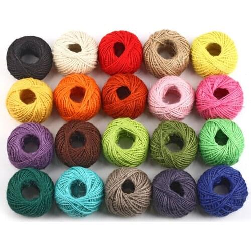 20Rolls 100m Linen Roll Natural Jute Twine Cord Hemp Rope Gift Packing Strings Event Party Supplies wedding home DIY Decor Craft