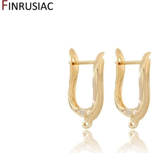 Earring Making Supplies 14k Gold Plated Earring Hooks Earrings Findings Components DIY Jewellery Craft Wholesale