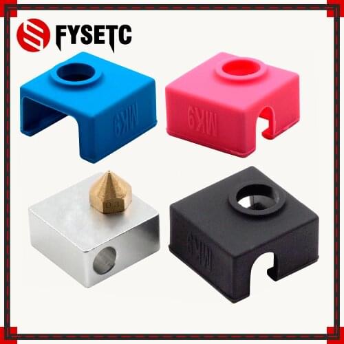 1PC MK7/ MK8/MK9 Silicone Socks Blue/ Pink /Black Insulation For Ender CR-10 Anet SILICONE HEATER BLOCK COVER