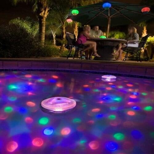 LED Disco Light Swimming Pool Waterproof Solar Power Multi Disco Changing Water Drift Lamp Light Security Dropship