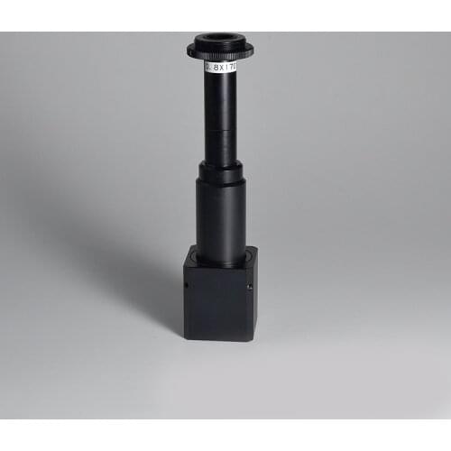 Used original 0.8X170 telecentric lens with 90 degree corner prism