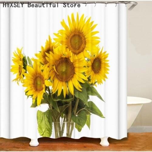 Valentines Day Flower Shower Curtain 3d Custom Bathroom Decoration Waterproof Fabric Polyester Cloth Washable Cover Screen Set