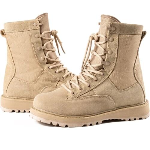 Factory Supply Durable Sand Leather Boot For Men And Woman