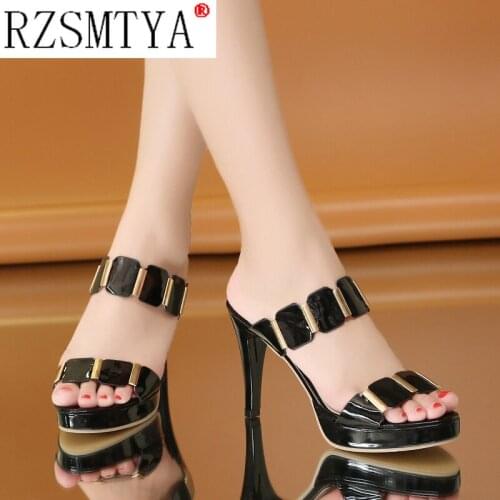 Women Slippers Rome Summer Beach Casual Shoes Buckle Strap High Heels Slipper Ladies Slipper Shoes Mujer