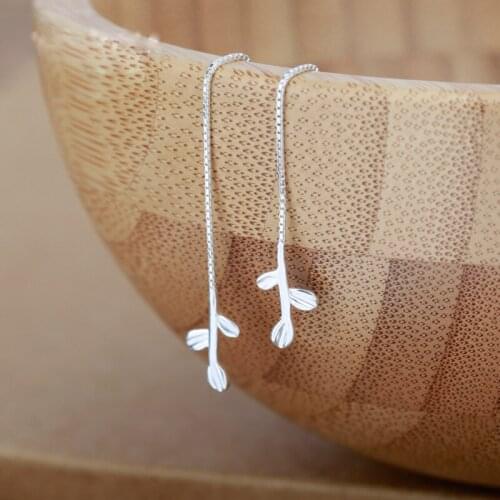 925 Sterling Silver Long Fringed Ear Line For Women Casual Style Girl Earings Personality Jewelry