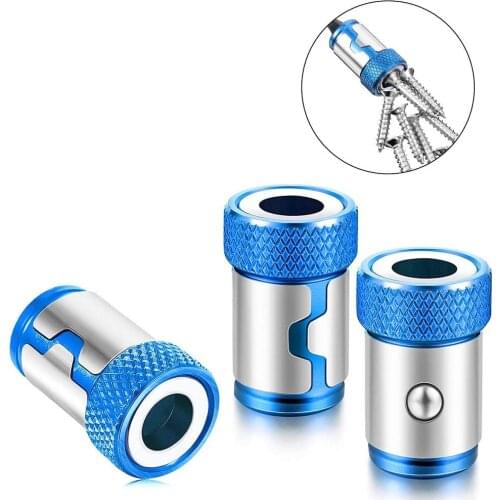 1/4” Metal Screwdriver Bit Magnetic Ring For 6.35mm Shank Anti-Corrosion Drill Bit Magnet Powerful Ring