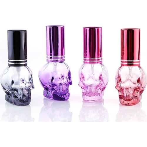 Nbyaic 1pcs explosion model 8ml color. skull spray glass perfume bottle portable perfume sub-bottle perfume bottle