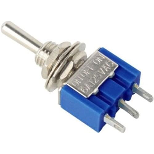 10PC MTS-102 103 Toggle Switch SPDT 3 Pin ON ON 2 Position Rocker Switch 3 Position ON OFF ON 6A 125VAC Locking Type