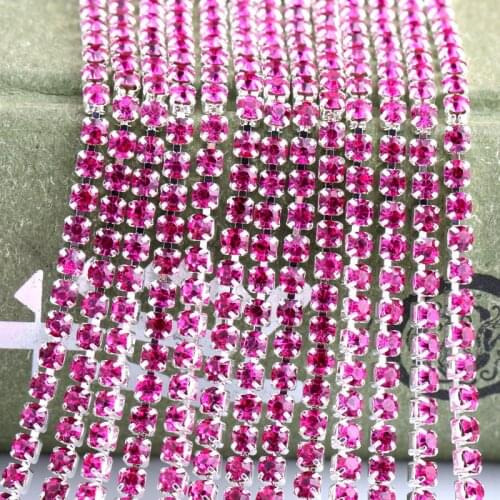 2.5MM Deal 10yards/roll crystal Rhinestone Chain DIY