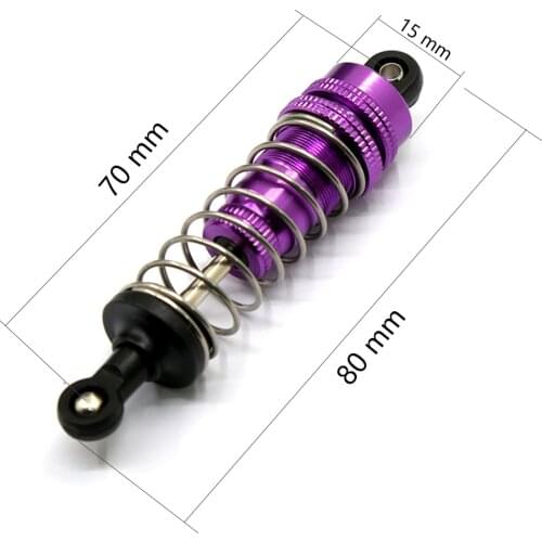 2pcs Metal Shock Absorber Damper Replacement Accessory Fit for WLtoys 144001 1/14 Four-wheel Drive RC Drift Racing Car Parts