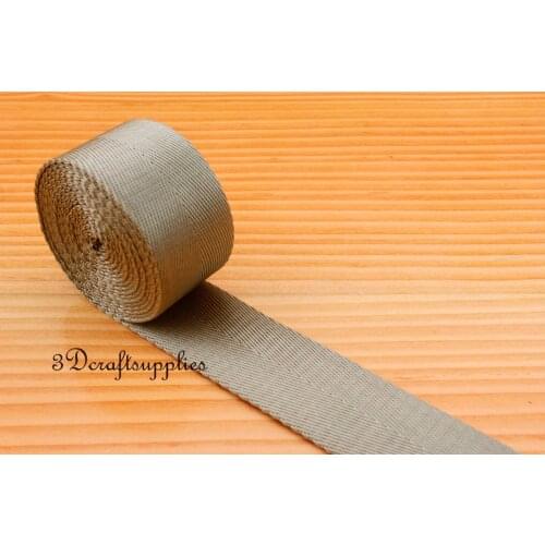 5 yards 1.25 inch (32 mm) heavy weight nylon webbing for key fob strap gray ZC40