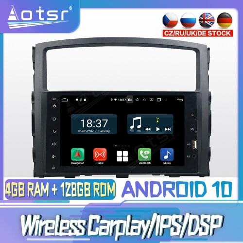 Android 10 PX6 128G For MITSUBISHI PAJERO 2006 - 2012 DVD GPS Navigation Auto Radio Stereo Video Multimedia Player HeadUnit 2din