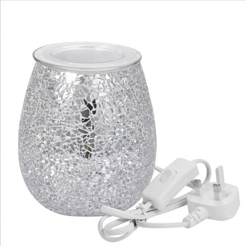 Fragrance Lamp Table Decor Aromatherapy Candle Light Adjustable Switch Mosaic Separate Design Stylish Simplicity Stained Glass