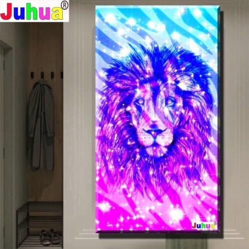 Large Full Square/Round Drill 5D DIY Diamond Painting Lion King diamond embroidery mosaic beads picture full square drill Animal