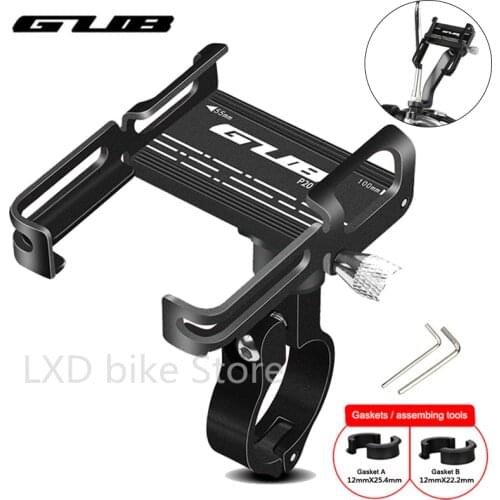 GUB P10 P20 G-81Aluminum MTB Bicycle Phone Holder Motorcycle Support GPS Holder for Bike Handlebar Bracket Equipment Accessories