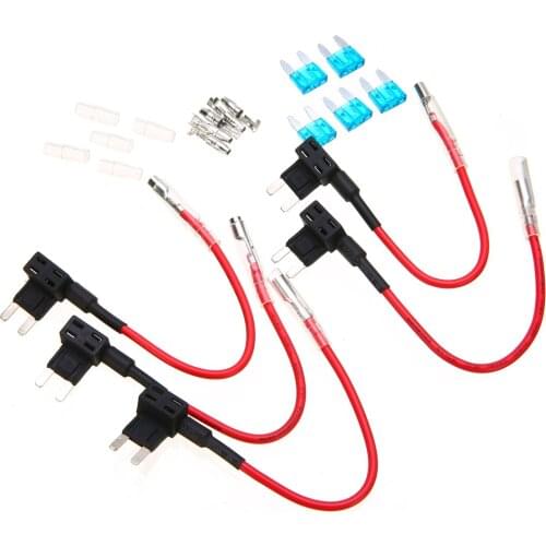 5pcs 15A Add A Circuit Mini Blade Fuse Box Holder ACS ATO ATC Piggy Back Auto Fuse Adapter Tap Circuit Adapter Holder