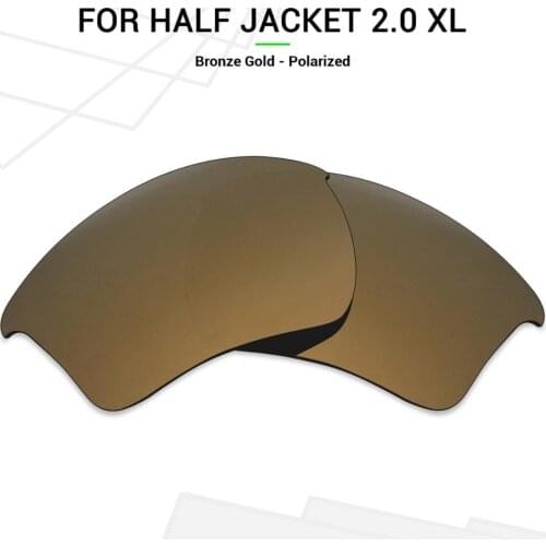 Mryok POLARIZED Replacement Lenses for Oakley Half Jacket 2.0 XL Sunglasses Bronze Gold