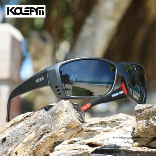 KDEAM High Quality Polarized Sunglasses Men Brand Sport Style Fashion Sun Glasses Lightweight TR90 Frame UV400 Goggles N78