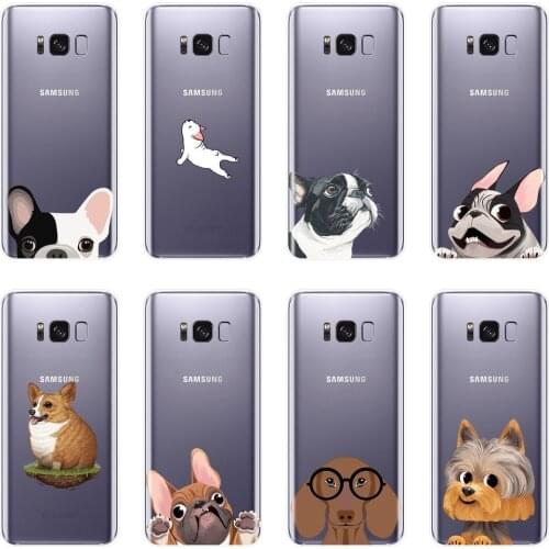 Soft Phone Case For Samsung Galaxy Note 4 5 8 9 Pug Dog Corgi Silicone Back Cover For Samsung Galaxy S5 S6 S7 Edge S8 S9 Plus