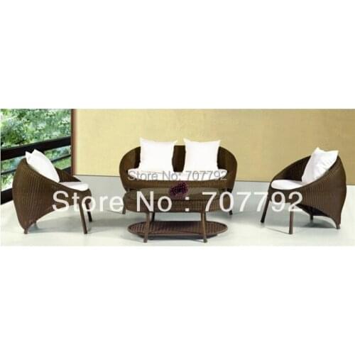 NEW!4-Pieced Outdoor Furniture Rattan Sofa Set