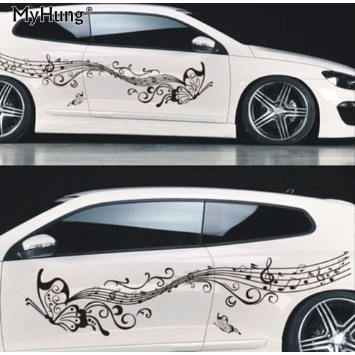 Butterfly Sticker Musical Note Paster Latte Art Sticker Decoration Stickers Car Decals Car Hood And Body Sticker