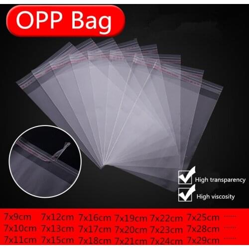 Transparent self-locking small packaging bag for pen jewelry candy packaging resealable gift biscuit packaging bag