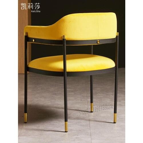 Nordic Light Luxury Dining Chair Family Back Stool Modern Simple Desk Discussion Manicure Net Red Hotel Dining Chair