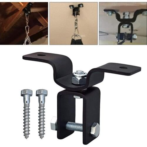Heavy Bag Hanger Bracket for Wood Beam, Metal Swivel Swing Hangers Ceiling Wall Mount with 2 Screws