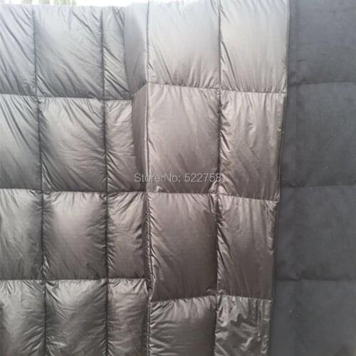 All-Season White Goose down Quilted Comforter Blanket -800 FP - Hypoallergenic - Nylon Fleece -Machine Washable 58"X85"