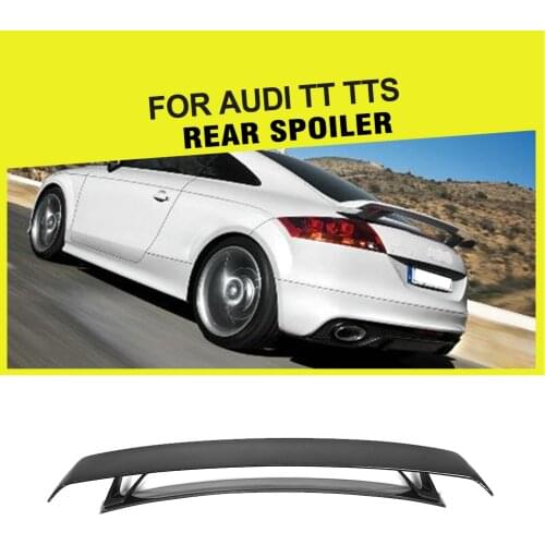 Carbon Fiber / FRP Rear Trunk Boot Tail Spoiler Double-Deck Wing Lip for Audi TT MK2 8J TTS Coupe 2 Door 2008 - 2014